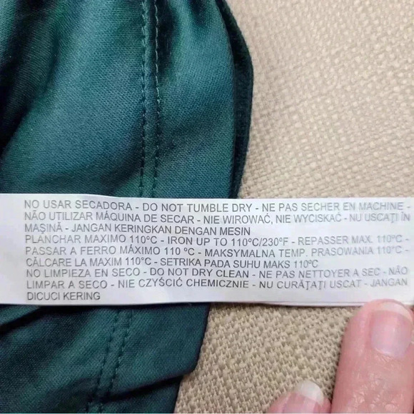 Zara Trafaluc Short Sleeve Velvet Mini Dress Women's Size M Deep Green - Picture 10 of 10